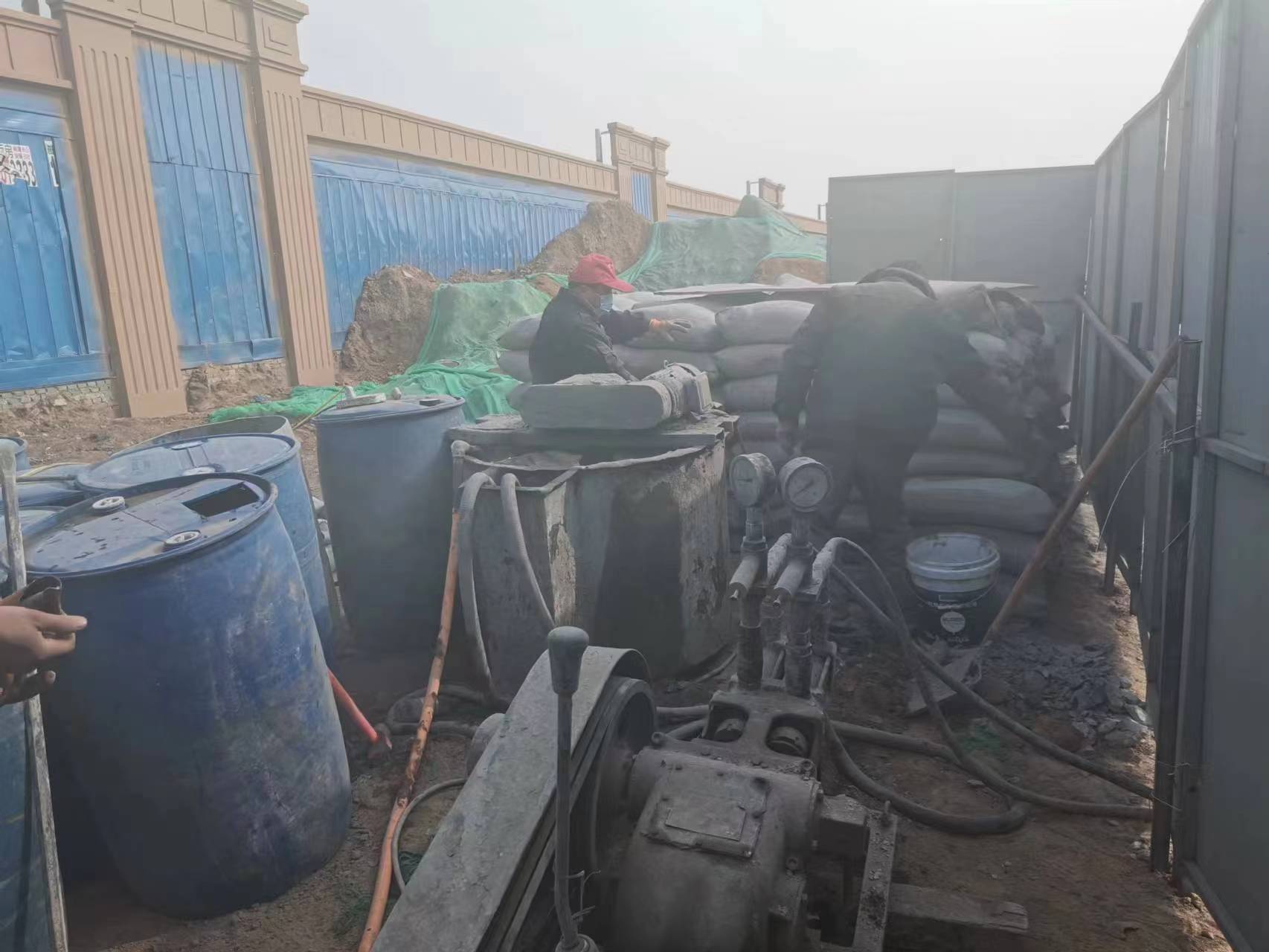 法库地基沉降注浆加固